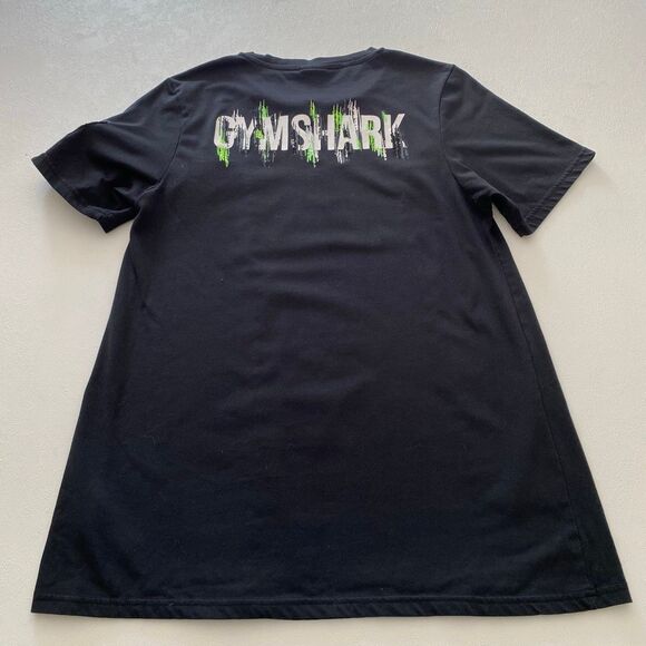 Gymshark Black Oversized Graphic Back T-Shirt Dress Size Medium - Picture 2 of 6